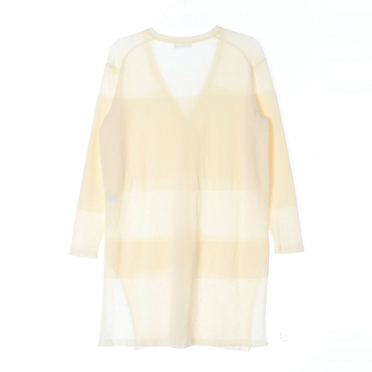 시스템 아이보리 롱 브이넥 트임 가디건 이미지 4