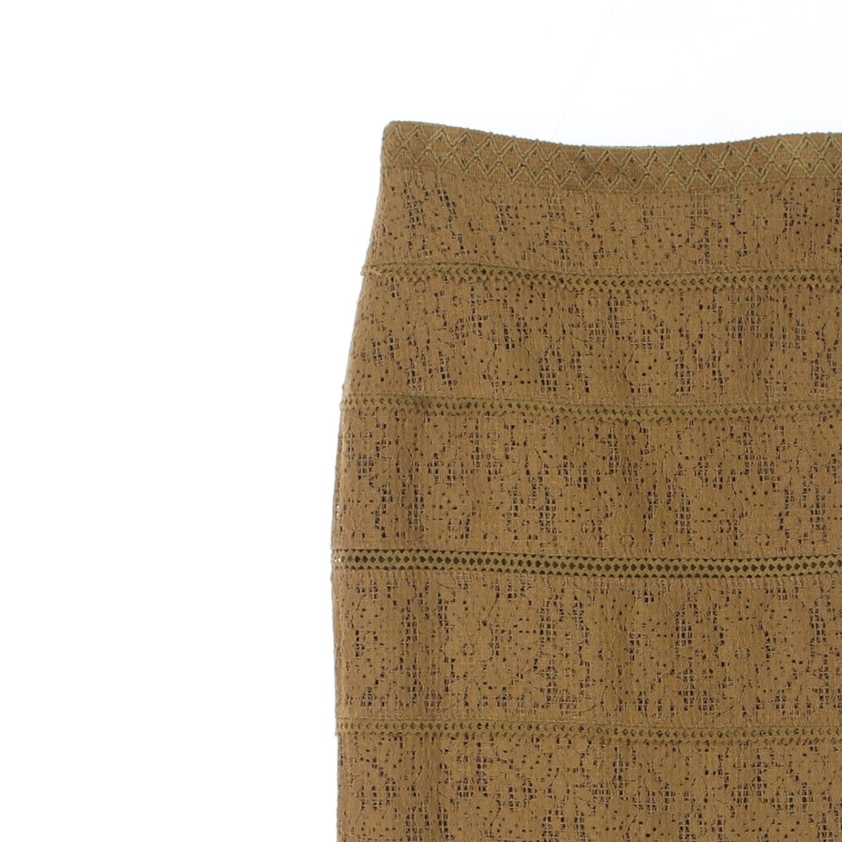 마인 카키 트위드 레이어드 트럼펫스커트 이미지 2