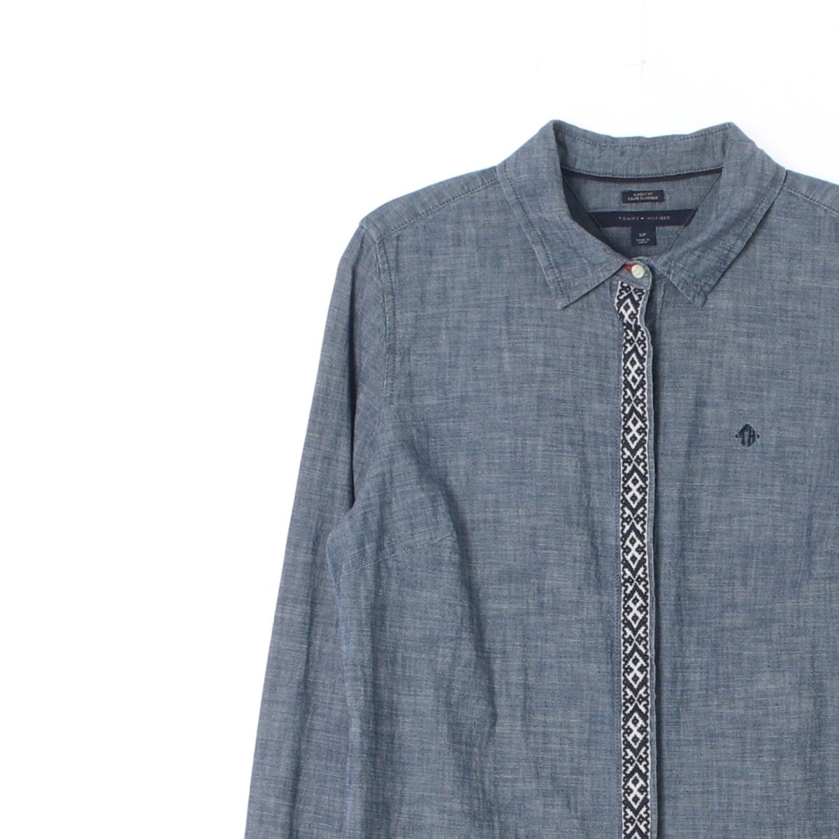 타미힐피거 데님 패치 클래식핏 셔츠 이미지 2