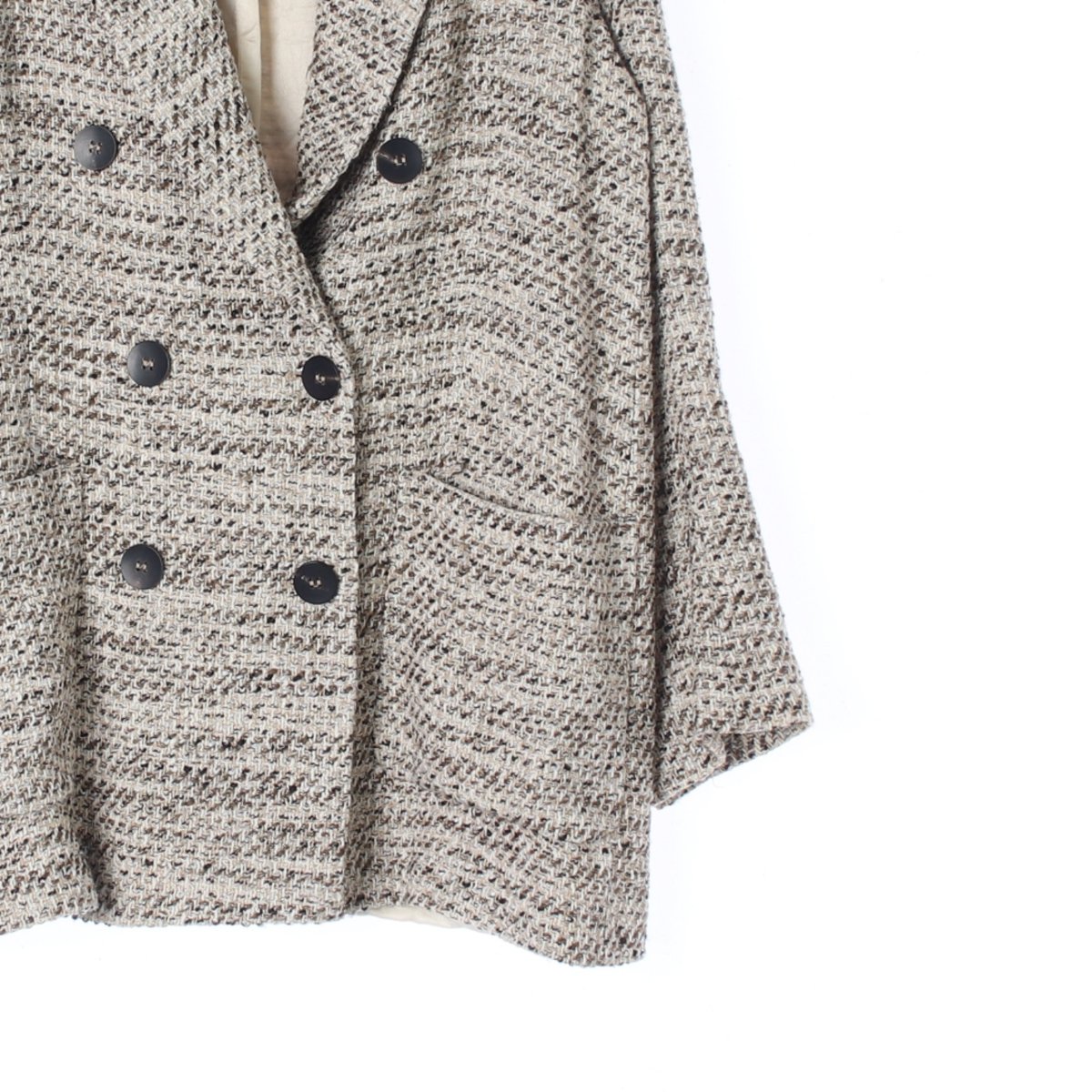 자라 오버핏 트위드 더블브레스티드재킷 이미지 3