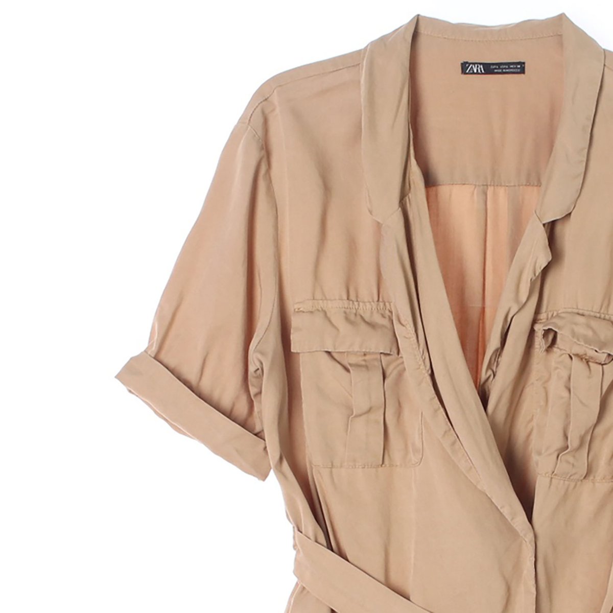 자라 베이지 벨트 사파리 점프수트 이미지 2