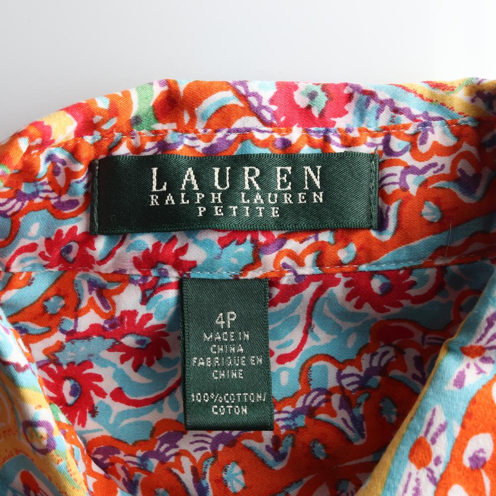 로렌 랄프 로렌 블루 에스닉패턴 롱 셔츠원피스 이미지 5