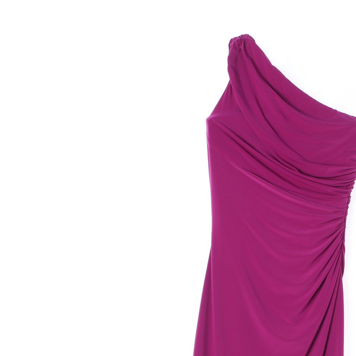 로렌 랄프 로렌 퍼플 오프숄더 원숄더 칵테일 드레스 이미지 2