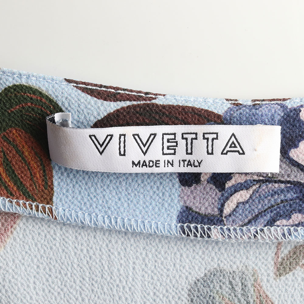 비베타 스카이블루 플라워 반팔 랩 원피스 이미지 5