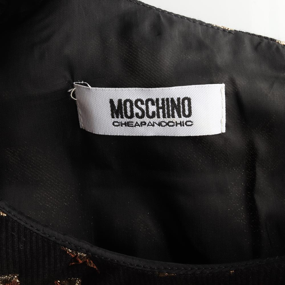 모스키노 골드 스터드 스타일 실크 반팔 블라우스 이미지 5