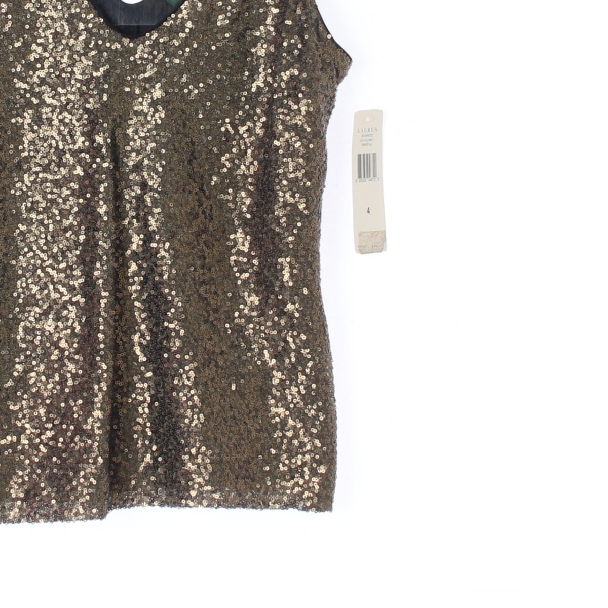 로렌 랄프 로렌 골드스팽글 민소매 블라우스 이미지 3