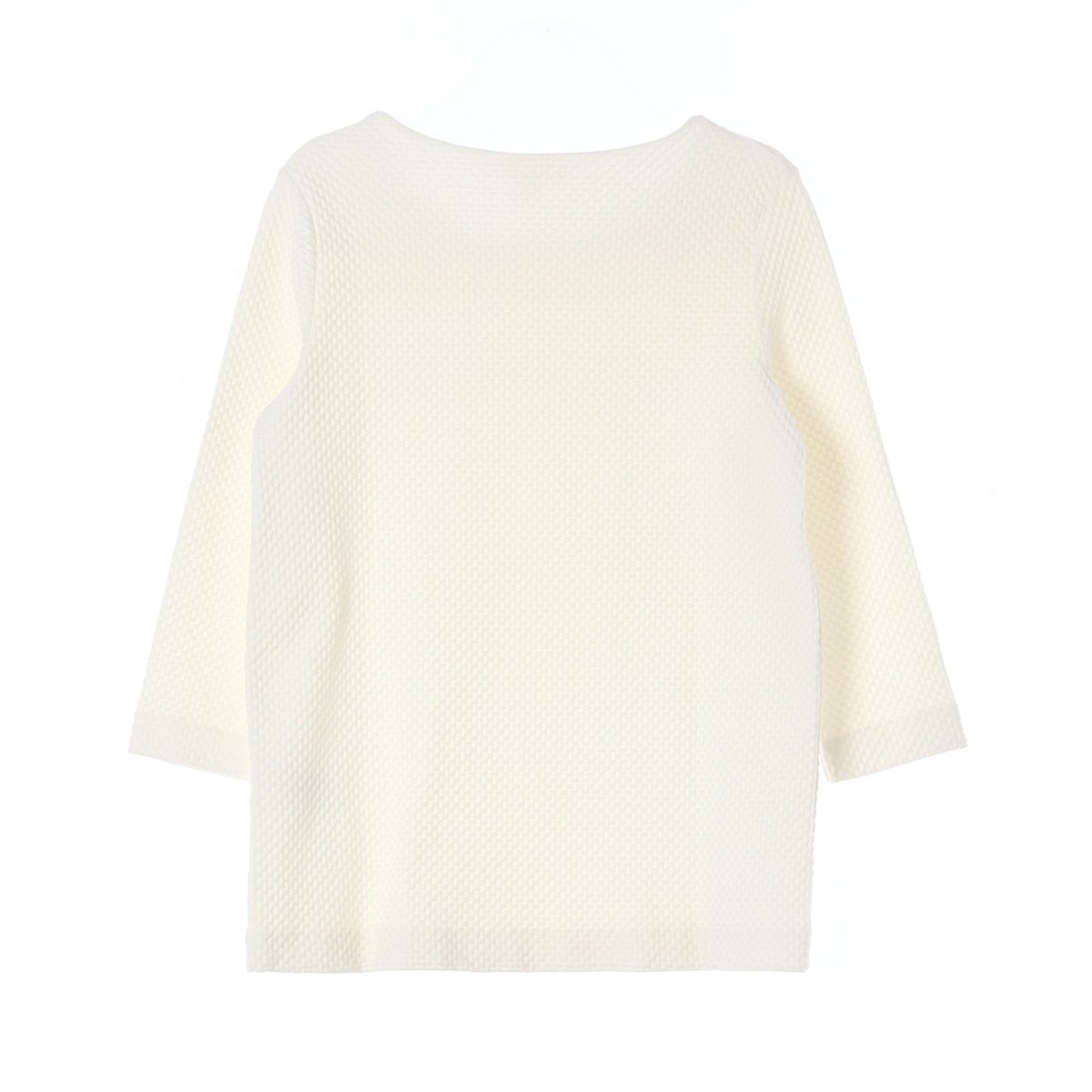 코스 아이보리 짜임 7부 라운드 티셔츠 이미지 4