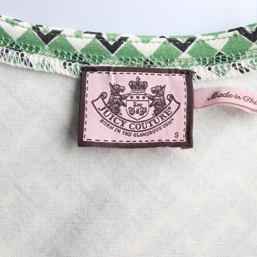 쥬시꾸뛰르 그린 패턴 민소매 미니 드레스 이미지 5