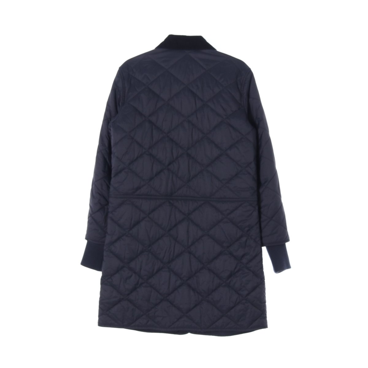바버 네이비 롱 퀼팅 패딩 재킷 이미지 5