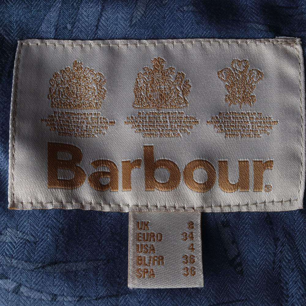 바버 네이비 롱 퀼팅 패딩 재킷 이미지 6