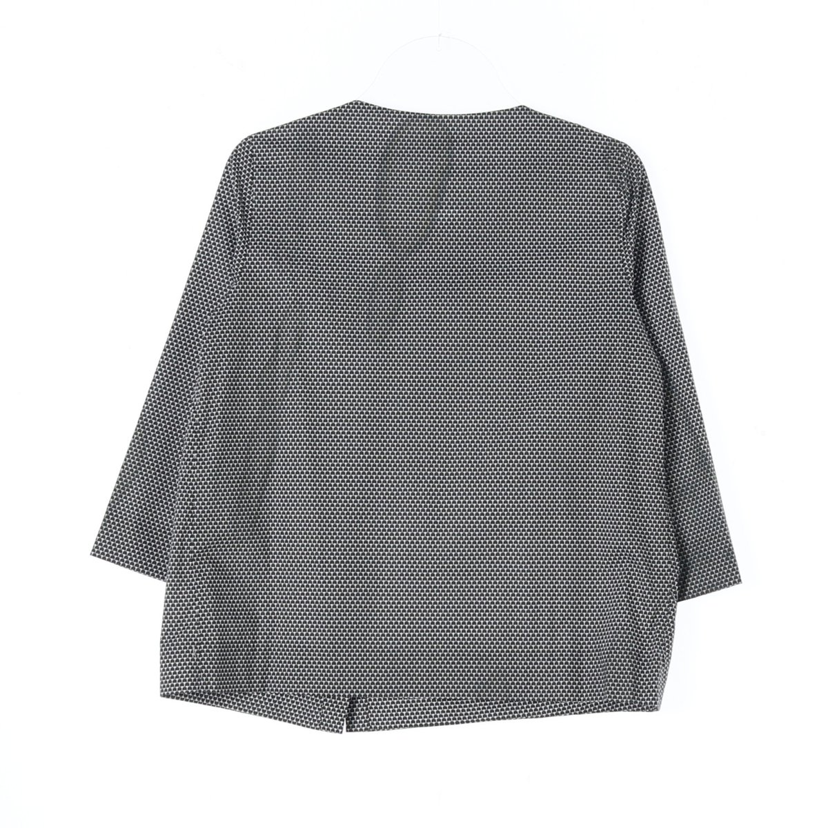 코스 블랙 패턴 드레이프 라운드 7부 블라우스 이미지 4