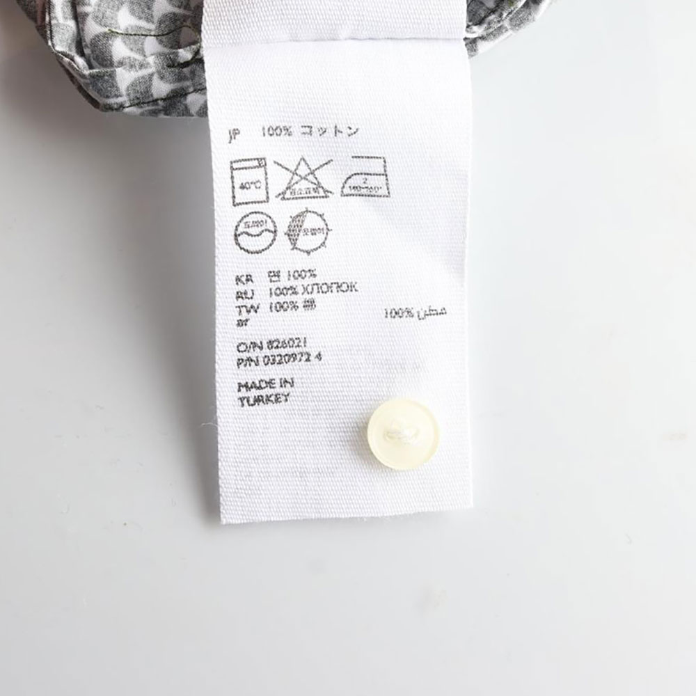 코스 블랙 패턴 드레이프 라운드 7부 블라우스 이미지 6