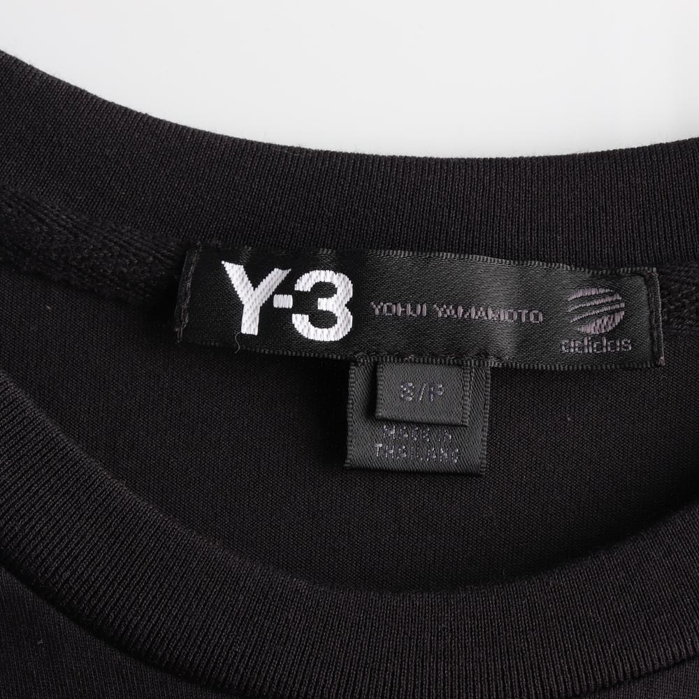 Y-3요지야마모트 블랙 반팔 라운드 티셔츠 이미지 5