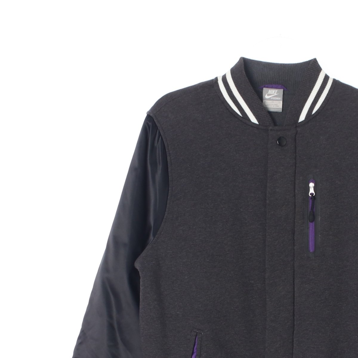나이키 차콜 패디드 블루종 바시티 재킷 점퍼 이미지 2