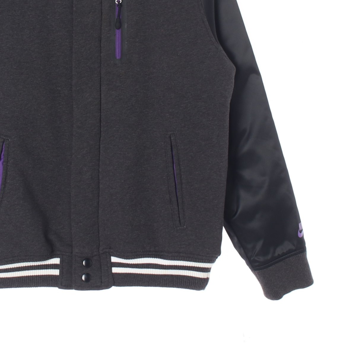 나이키 차콜 패디드 블루종 바시티 재킷 점퍼 이미지 3