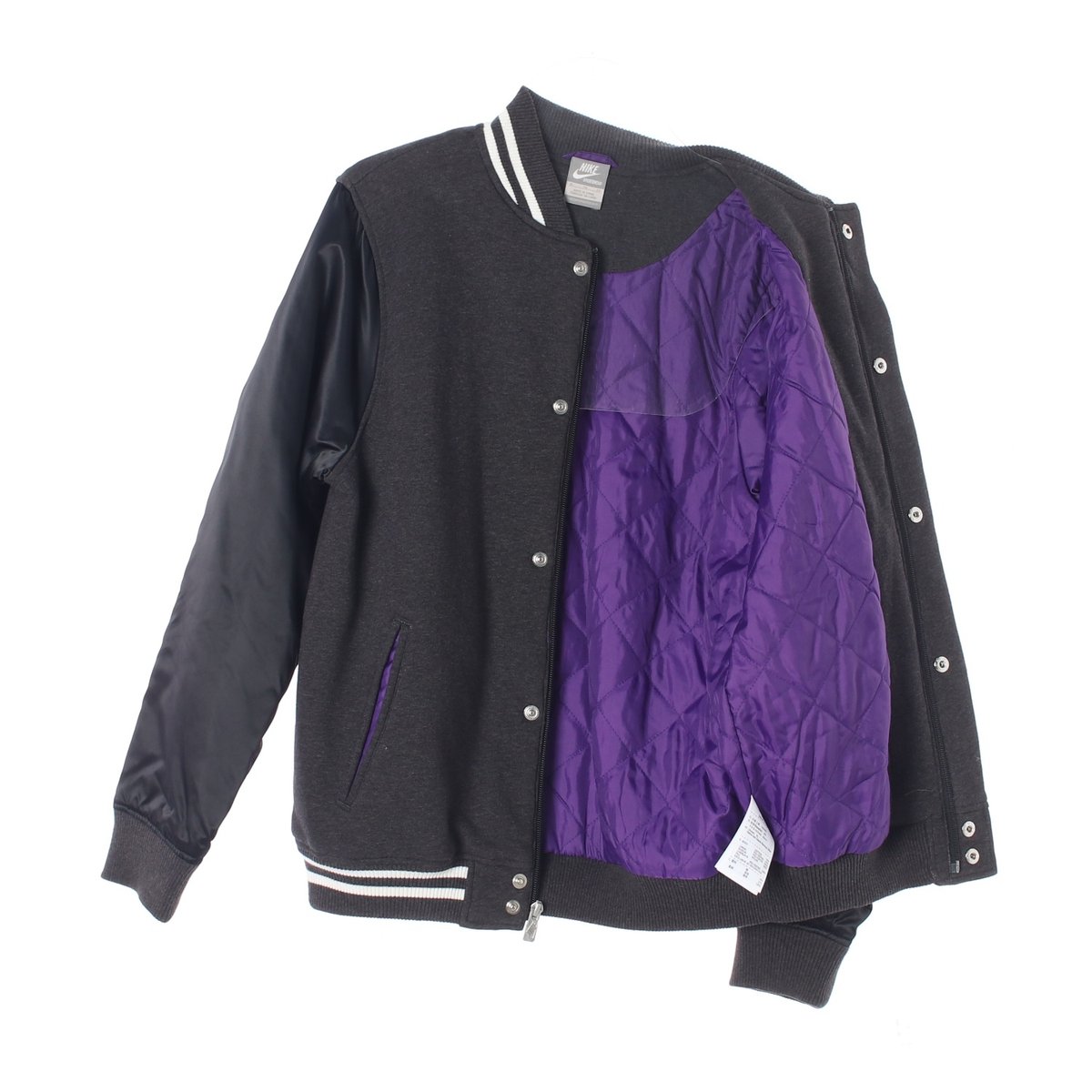 나이키 차콜 패디드 블루종 바시티 재킷 점퍼 이미지 4