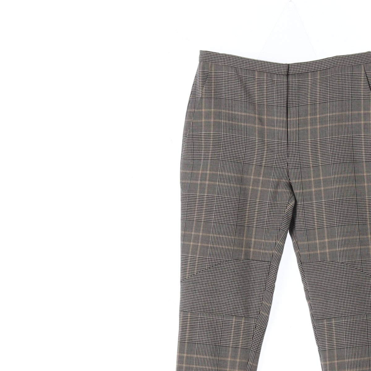 끌로에 울100% 체크 지퍼 슬림 슬랙스 이미지 2