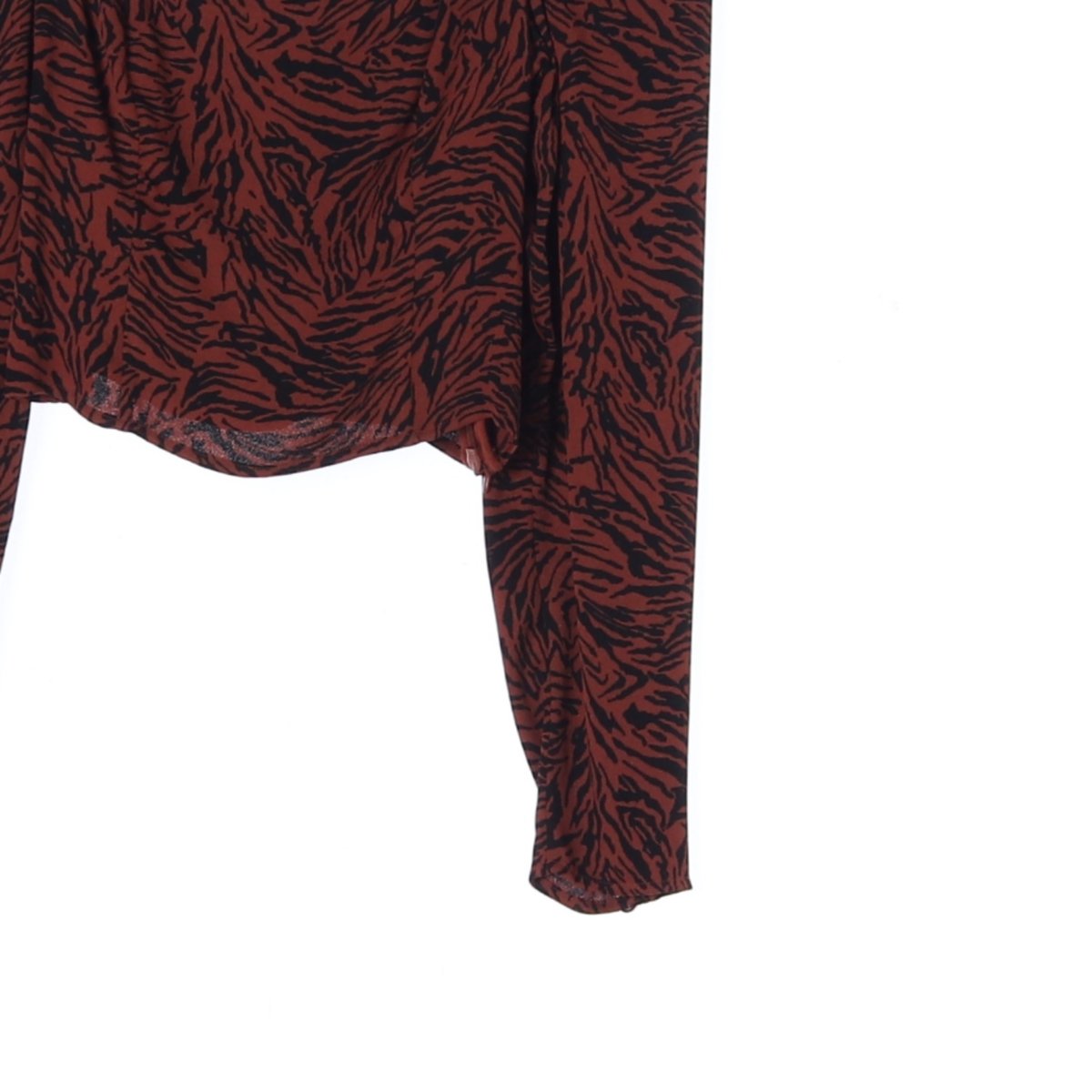 앤아더스토리즈 브라운 크롭 블라우스 이미지 3