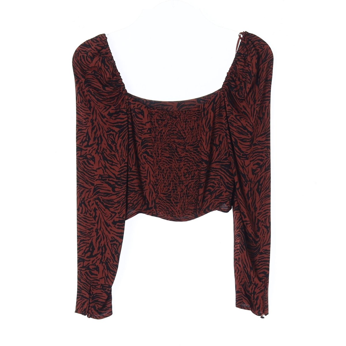 앤아더스토리즈 브라운 크롭 블라우스 이미지 4