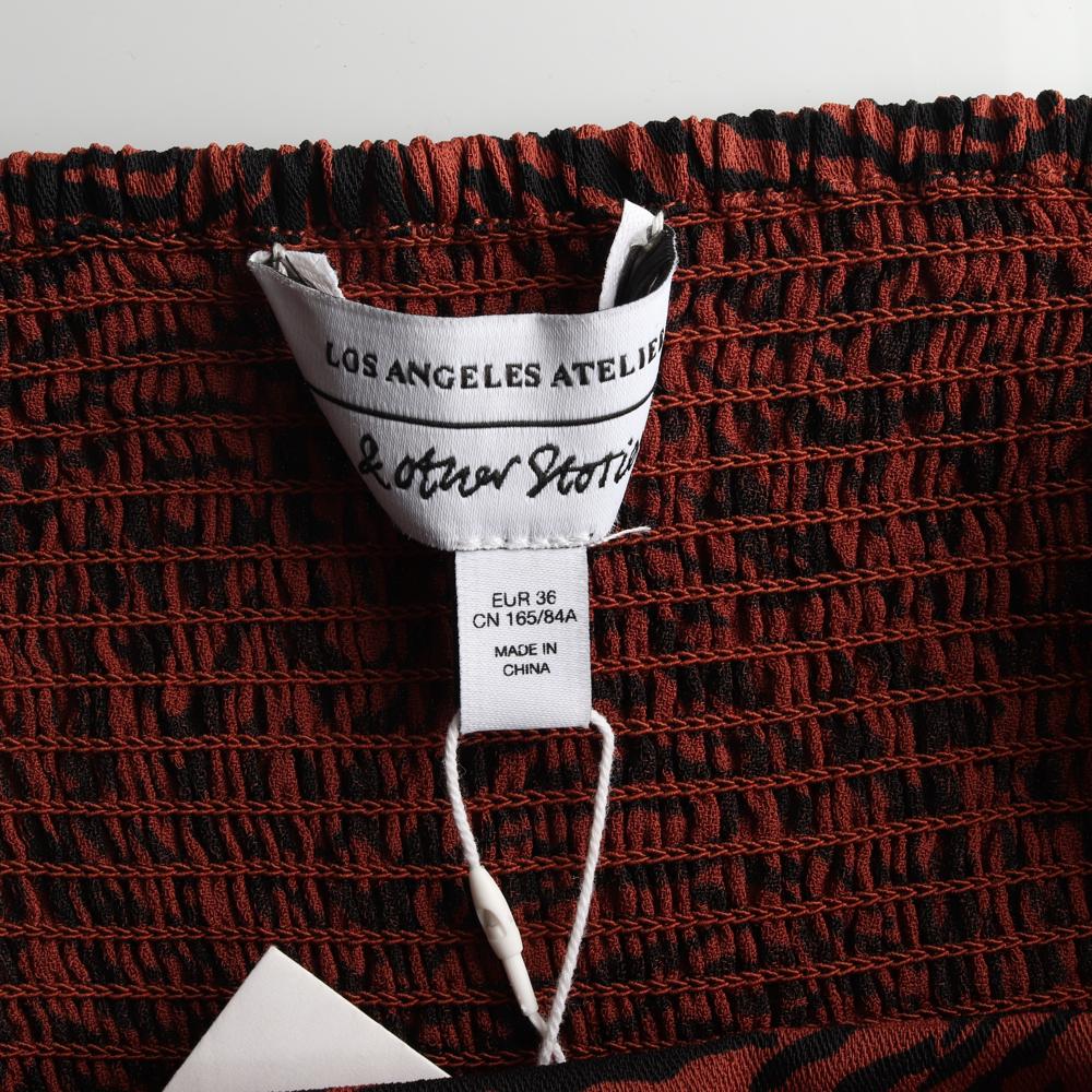 앤아더스토리즈 브라운 크롭 블라우스 이미지 5