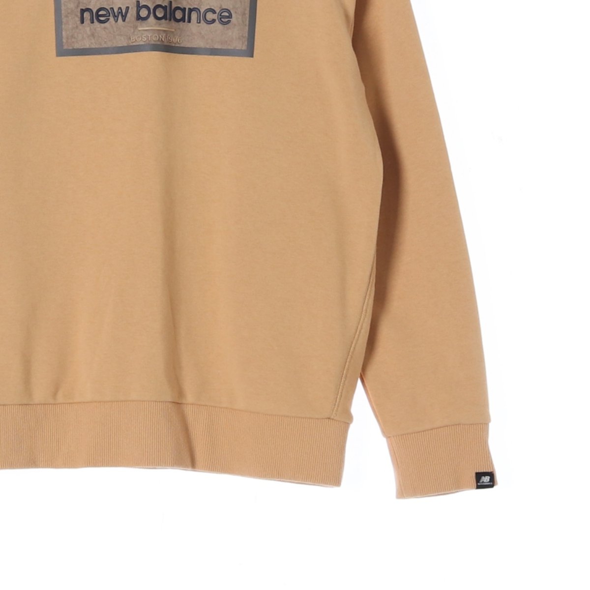 뉴발란스 베이지 로고 쭈리 맨투맨 스웨트셔츠 이미지 3