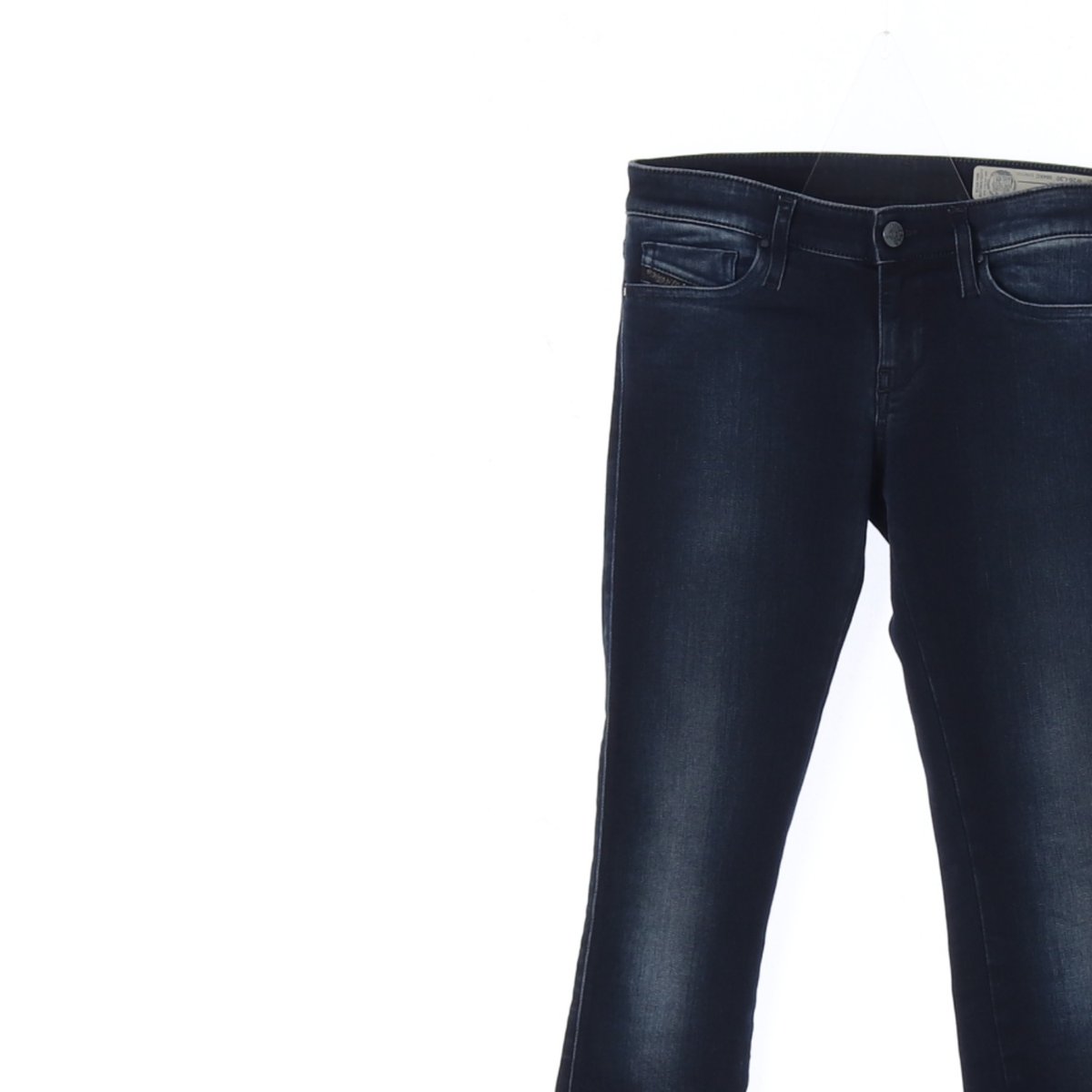 디젤 진청 스키니 로우라이즈 데님 청바지 이미지 2
