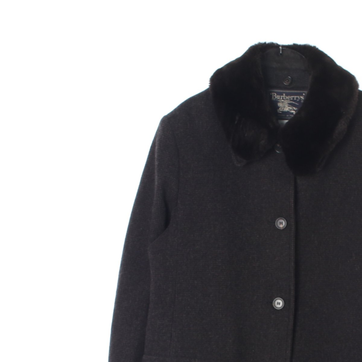 버버리 차콜 퍼카라 싱글코트 이미지 2