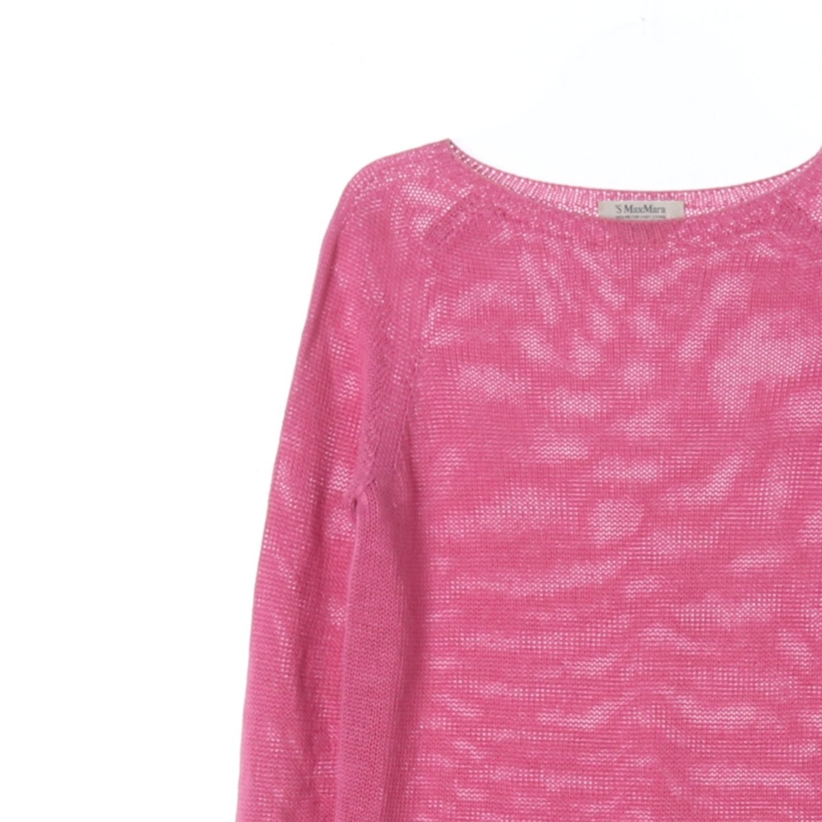 막스마라 핑크 보트넥 긴팔 니트 스웨터 이미지 2