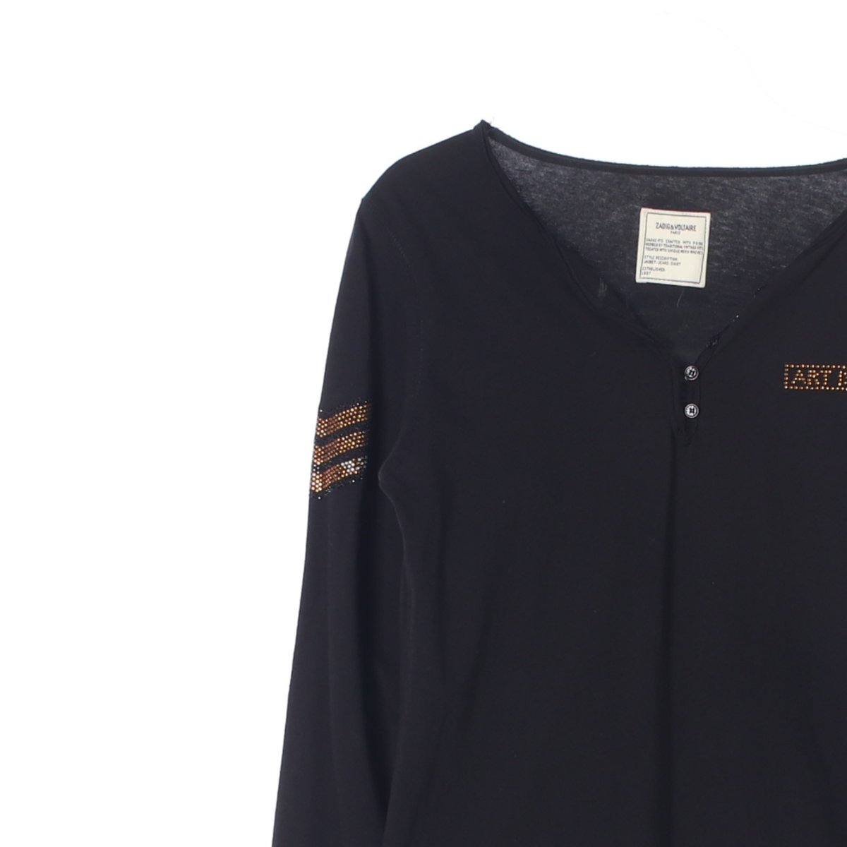 쟈딕앤볼테르 블랙 헨리텍 긴팔 티셔츠 이미지 2