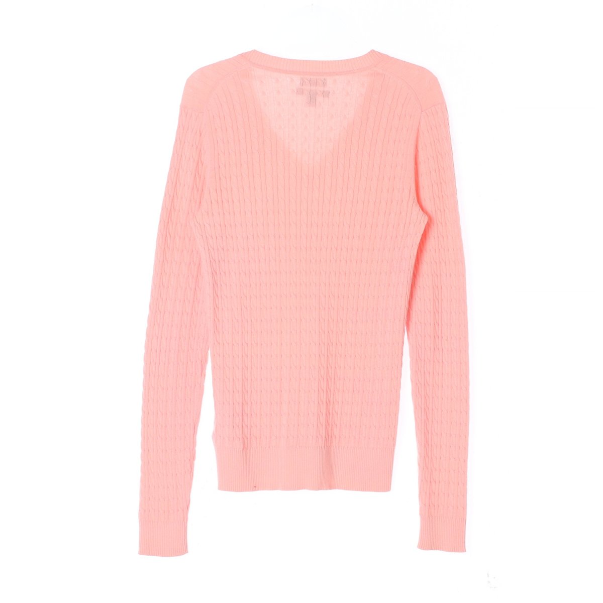 타미힐피거 코랄 코튼100% 브이넥 꽈배기 니트 스웨터 이미지 4