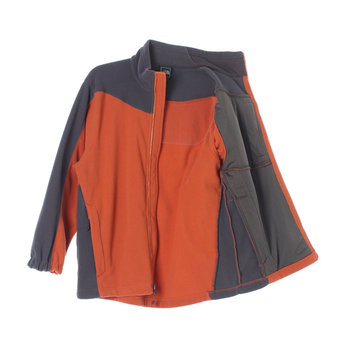 노스페이스 셰르파 차콜오렌지 플리스 기모 집업재킷 이미지 4