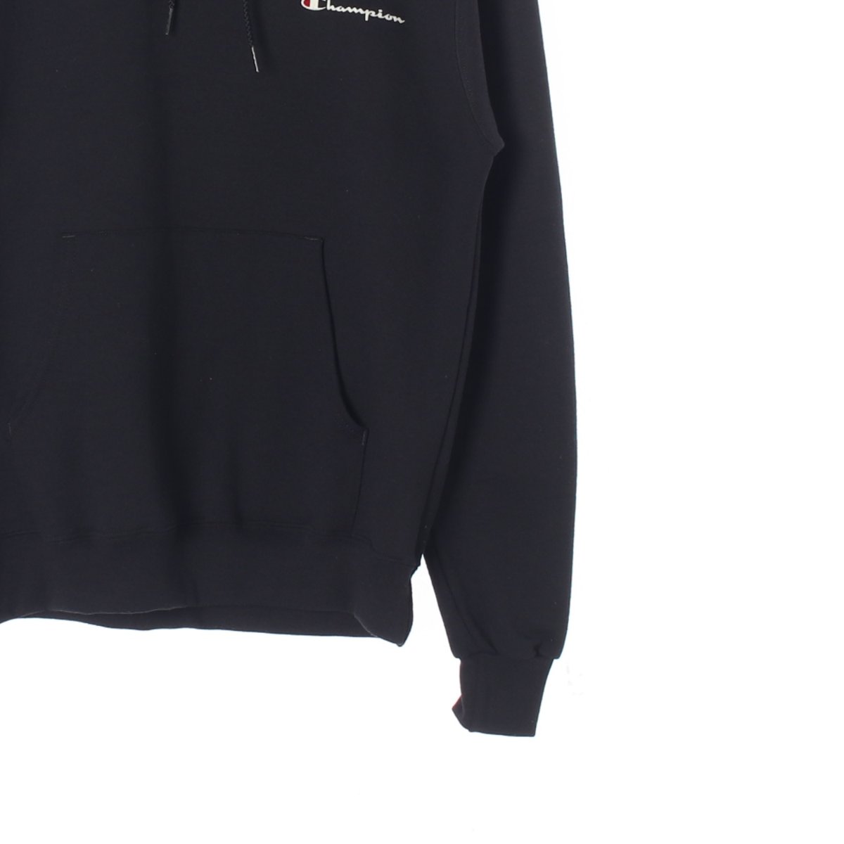 챔피온 블랙 기본 후드티셔츠 이미지 3