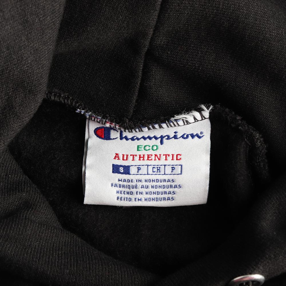 챔피온 블랙 기본 후드티셔츠 이미지 5