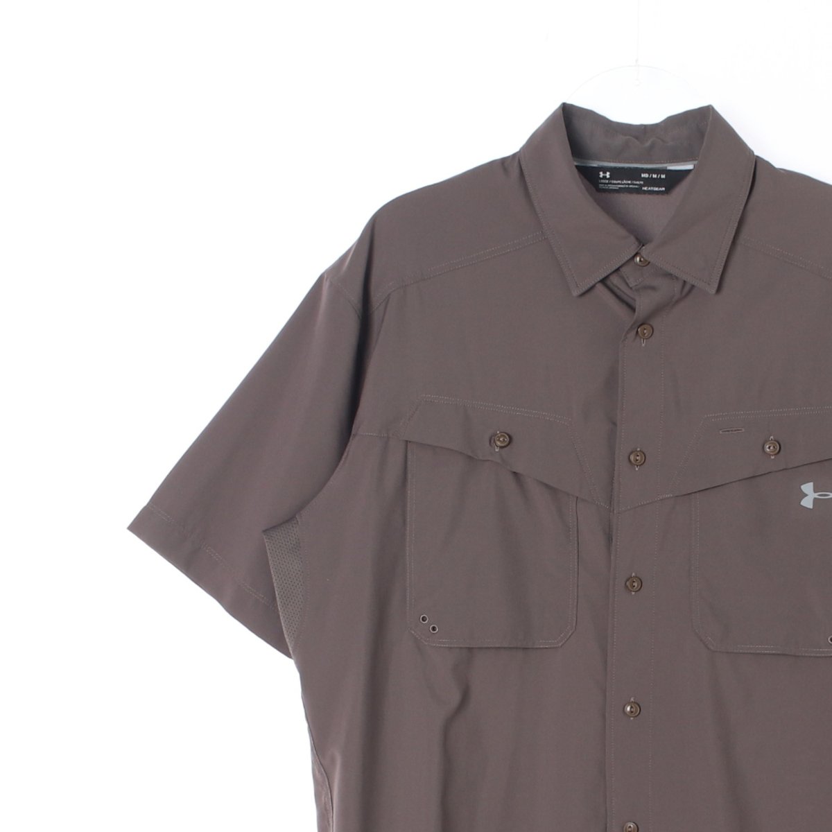언더 아머 오버핏 브라운 포켓 반팔 셔츠 이미지 2