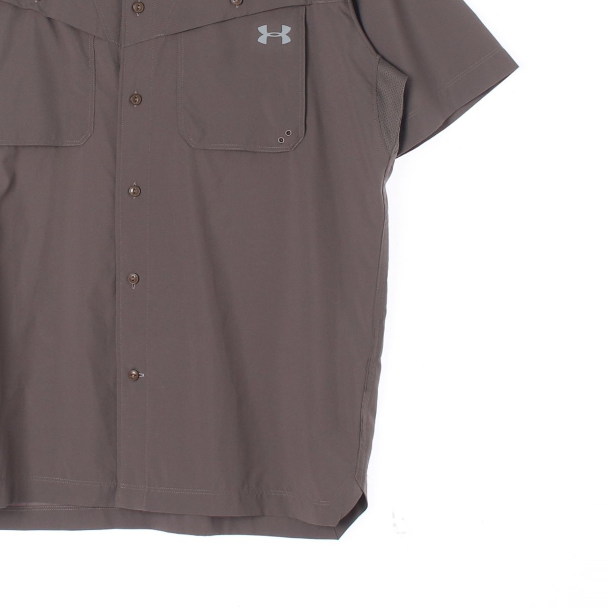 언더 아머 오버핏 브라운 포켓 반팔 셔츠 이미지 3