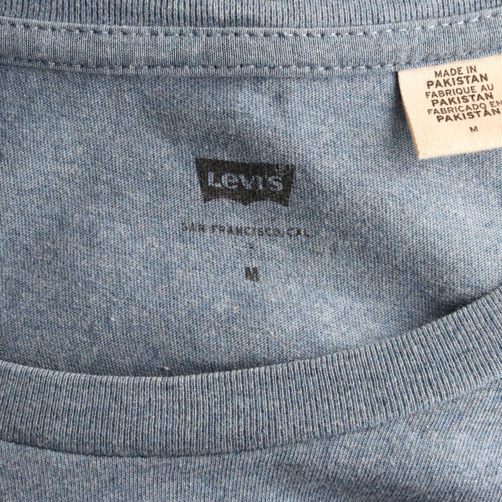 리바이스 하늘색 로고 반팔 라운드 티셔츠 이미지 5