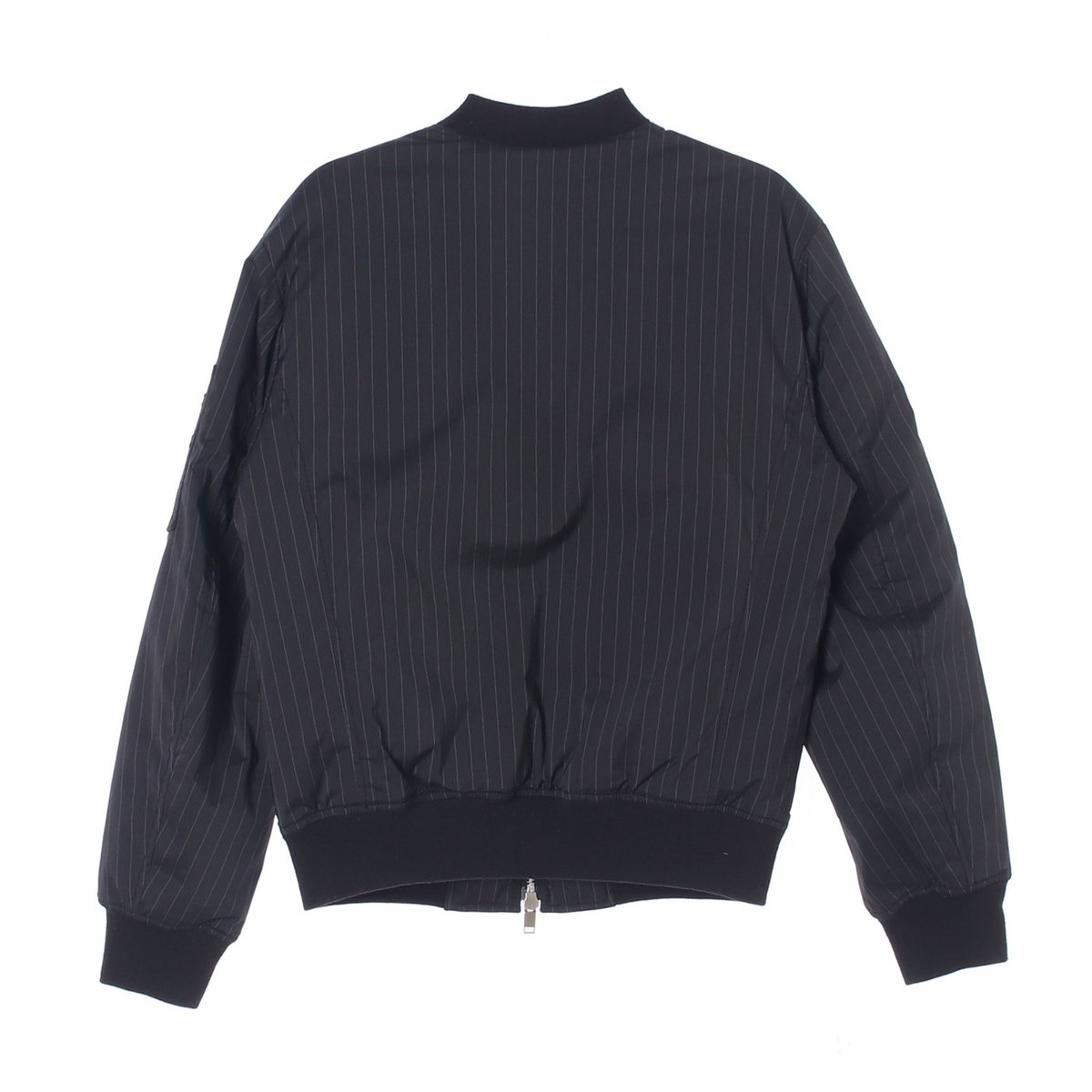 플랙 블랙 스트라이프 패딩 블루종 점퍼 이미지 5