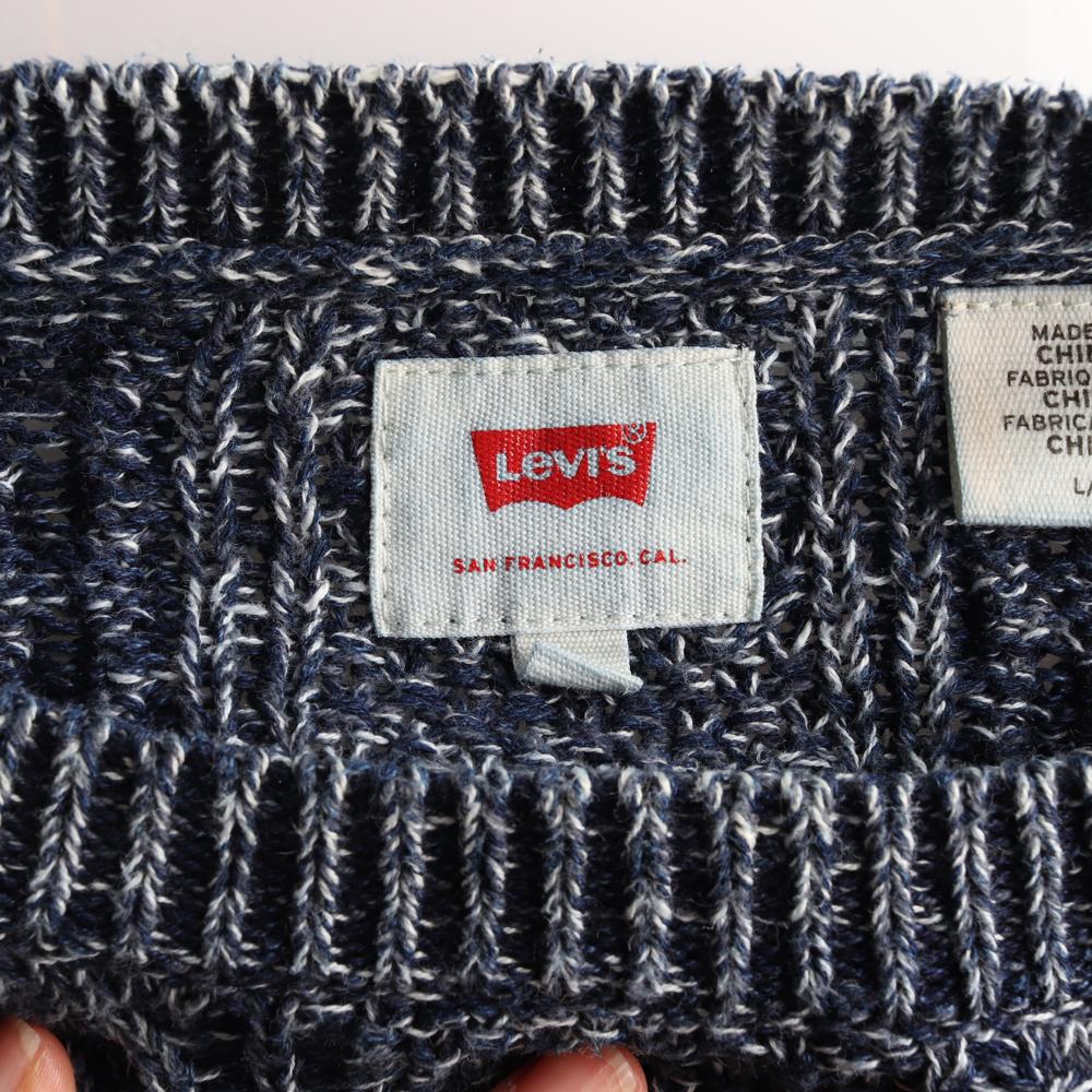 리바이스 블루 코튼 니트 스웨터 이미지 5