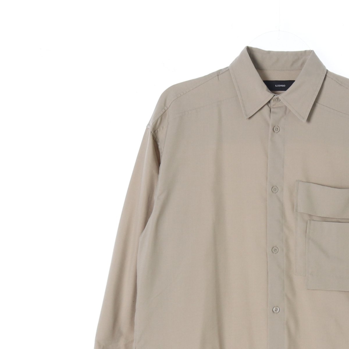 일꼬르소 베이지 포켓 오버핏 셔츠 이미지 2