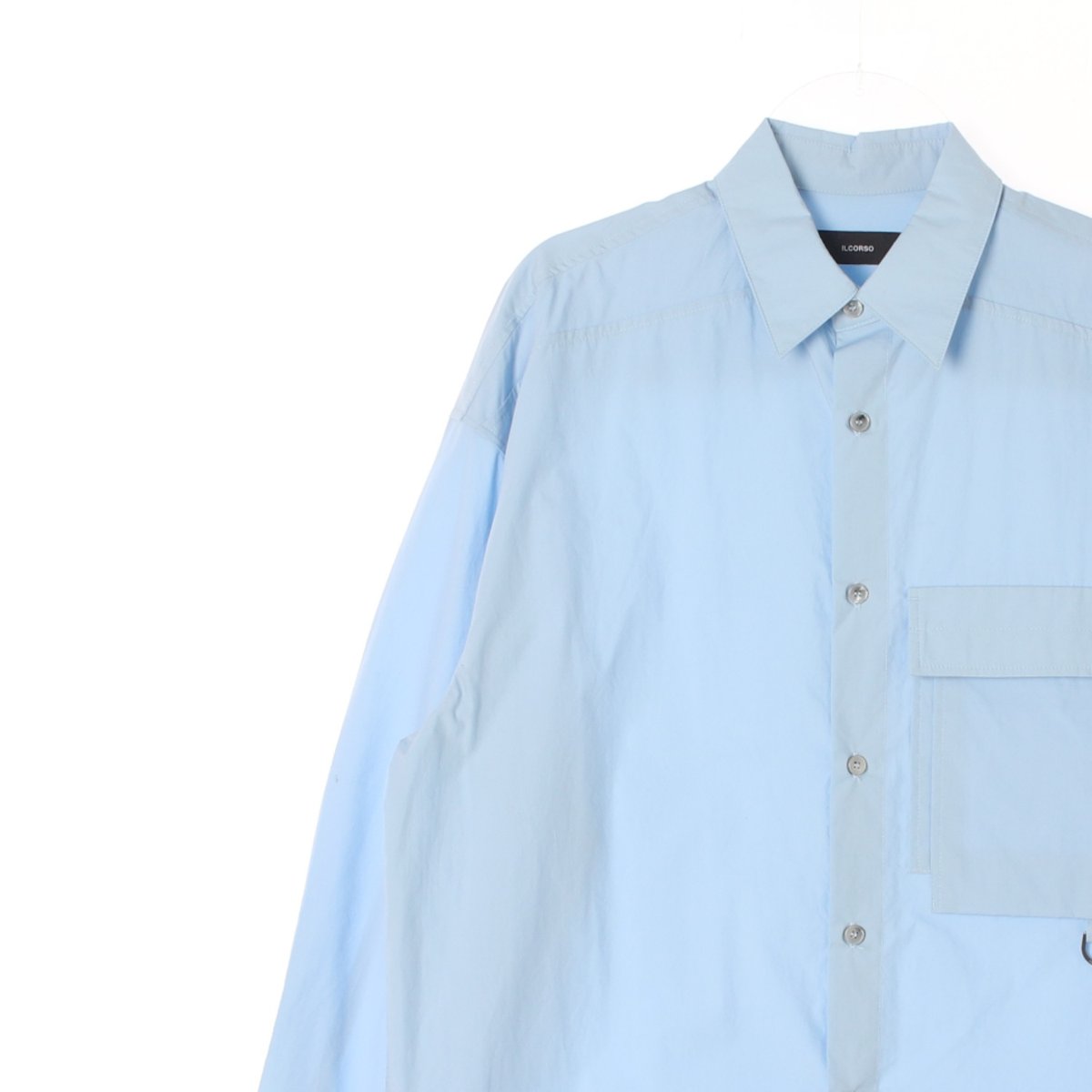일꼬르소 스카이블루 포켓 오버핏 셔츠 이미지 2