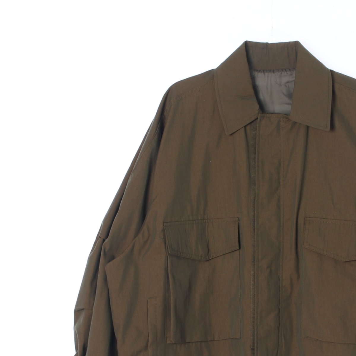 일꼬르소 카키 더블 포켓 오버핏 집업재킷 이미지 2
