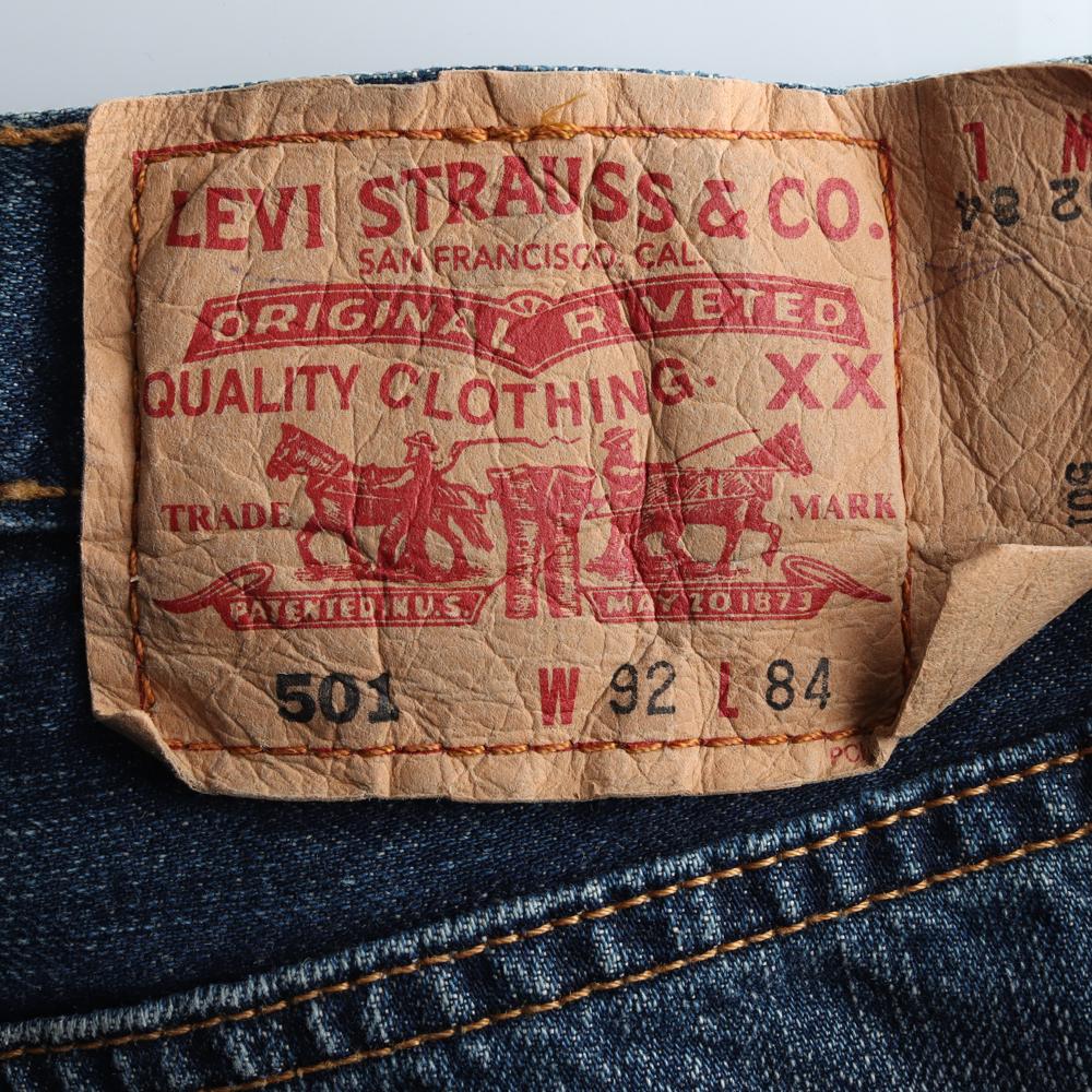 리바이스501 진청 워싱 데님 청바지 진 이미지 5