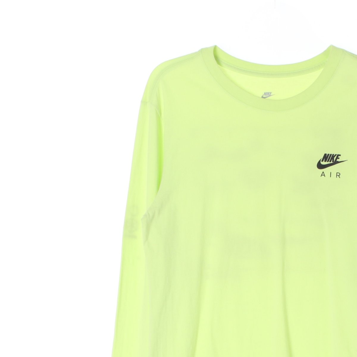 나이키 에어 형광노랑 긴팔 라운드 티셔츠 이미지 2