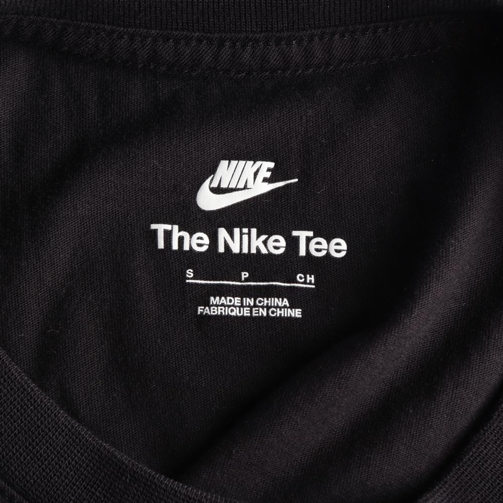 나이키 블랙 하늘색 로고 반팔 라운드 티셔츠 이미지 5