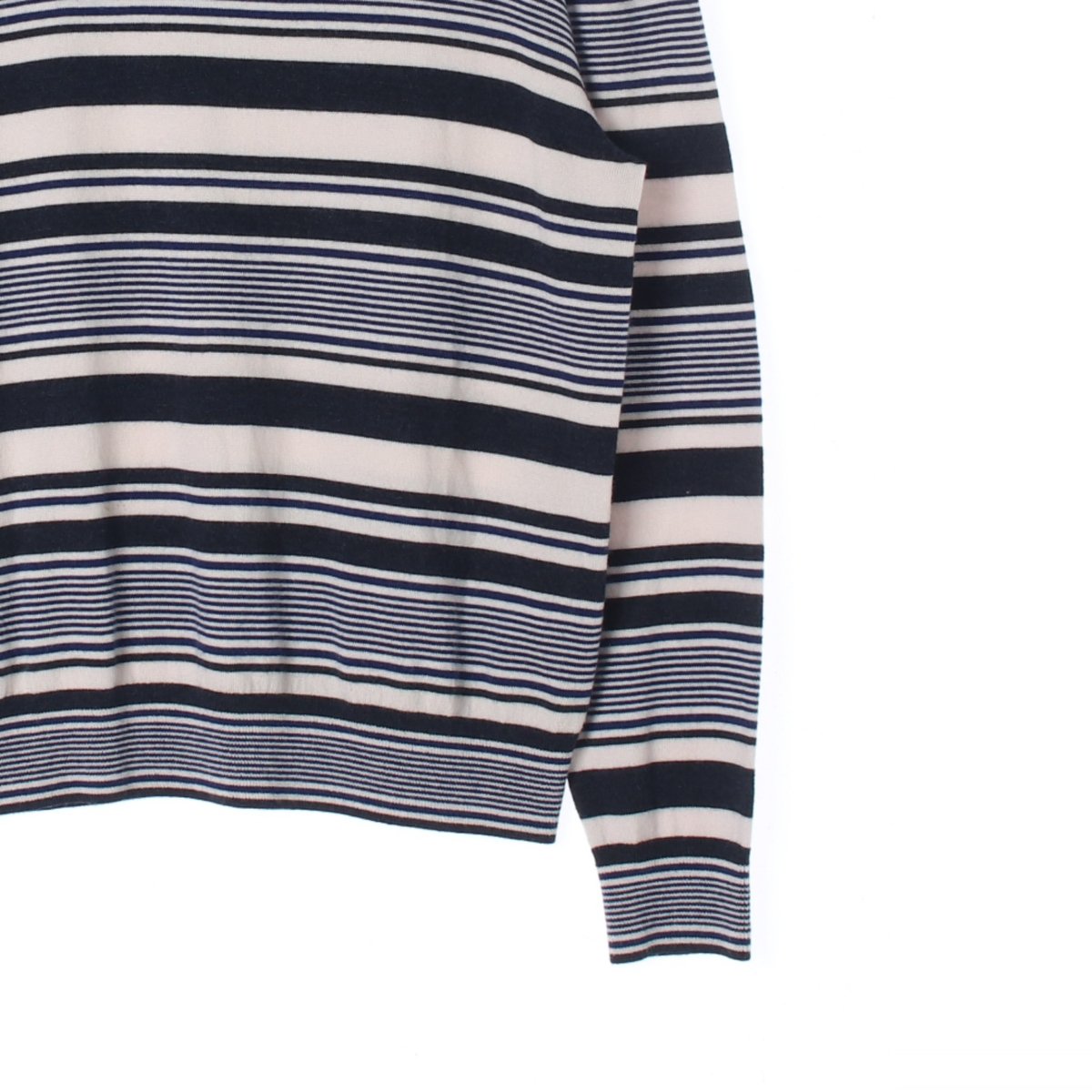 아페쎄 울100 스트라이프 긴팔 니트 티셔츠 이미지 3