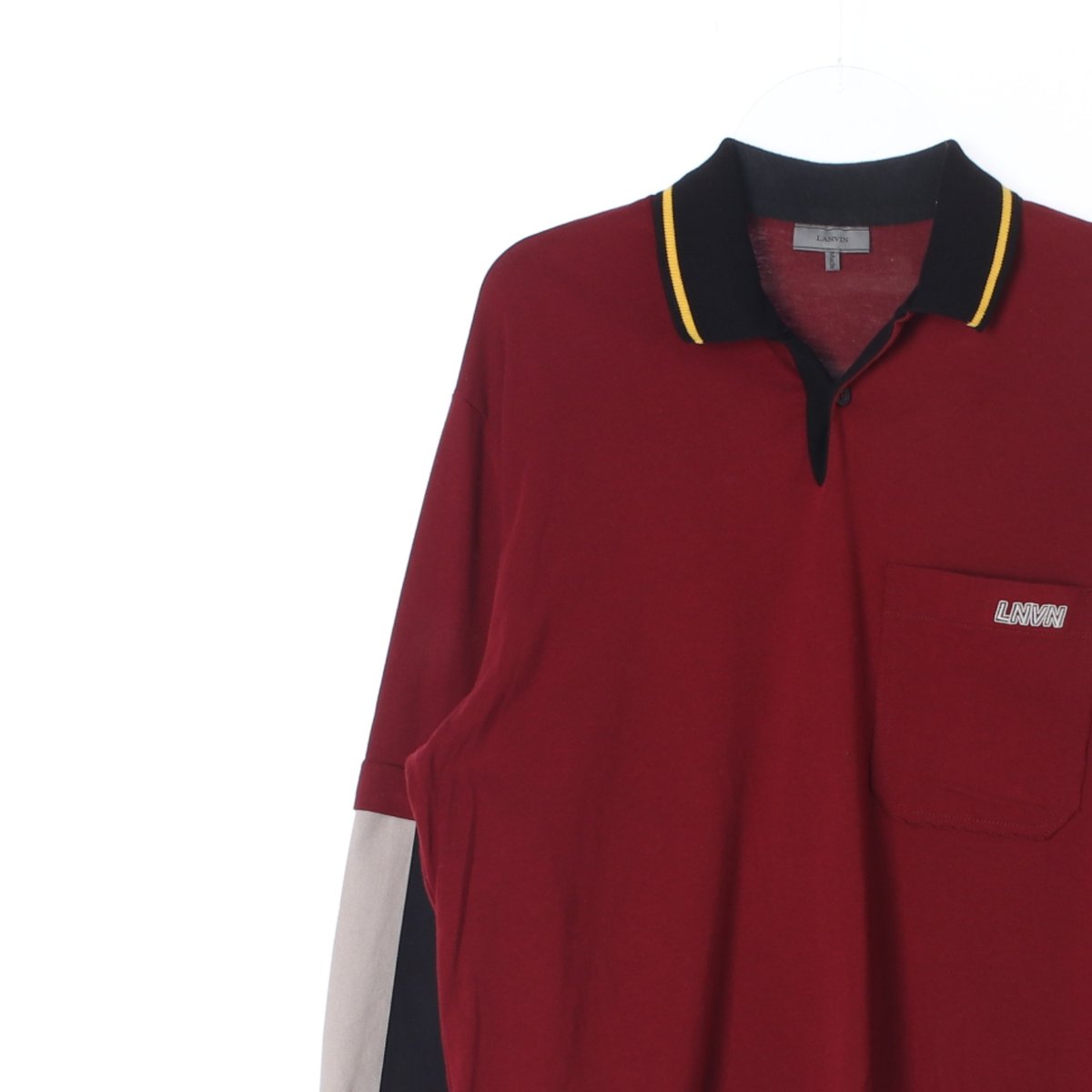 랑방 와인 셔츠레이어드 폴로 티셔츠 이미지 2
