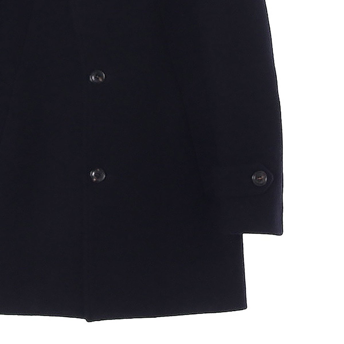 커스텀멜로우 울87% 네이비 하이넥 싱글 발마칸 코트 이미지 3