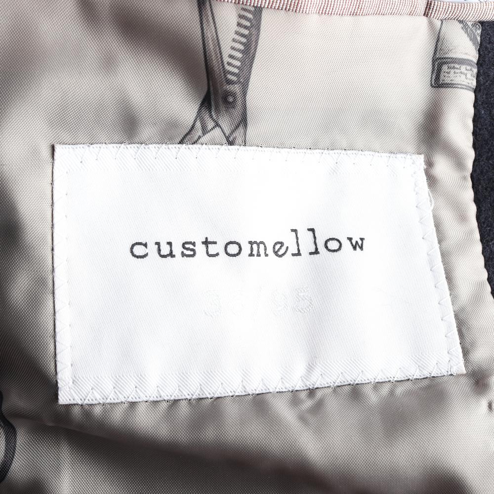 커스텀멜로우 울87% 네이비 하이넥 싱글 발마칸 코트 이미지 6