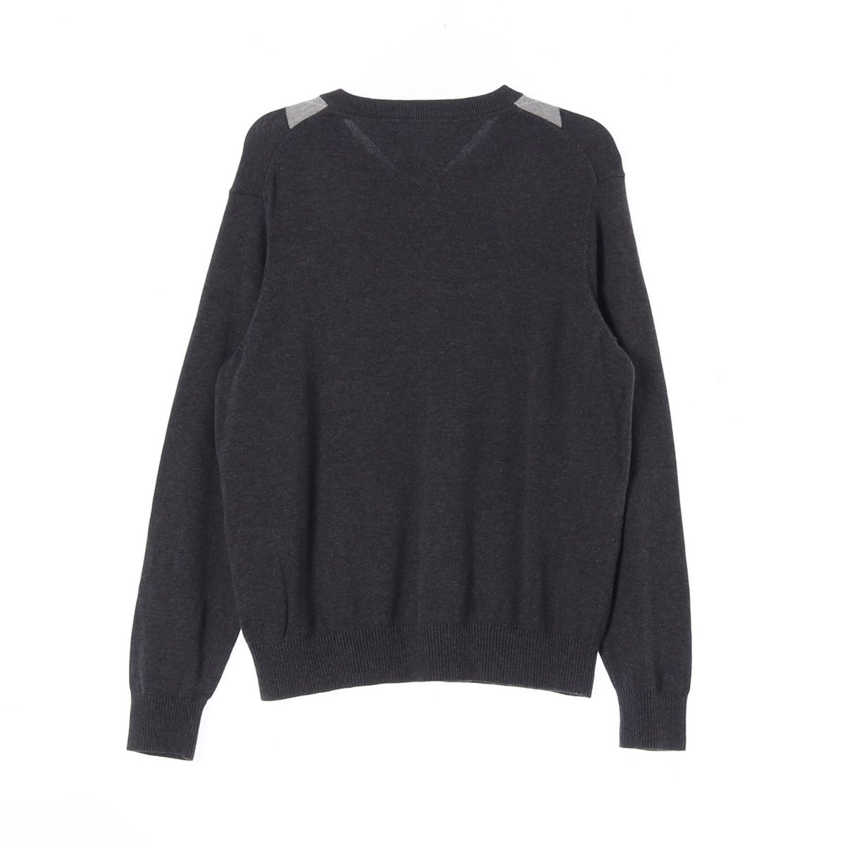 타미힐피거 차콜 아가일 체크 코튼 니트 스웨터 이미지 4