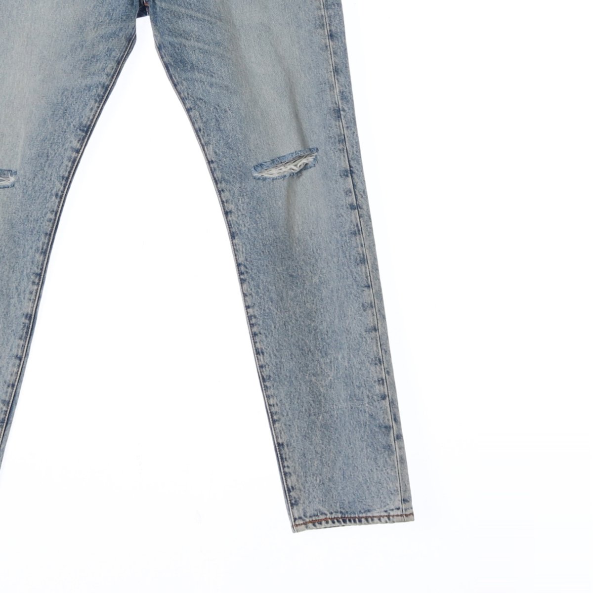리바이스501CT 연청 무릎 데미지 데님 청바지 이미지 3